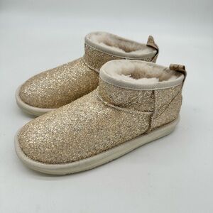 Australia Luxe Collective - Cosy Extra Short Gold Shearling Boots - Size 8 - NWT